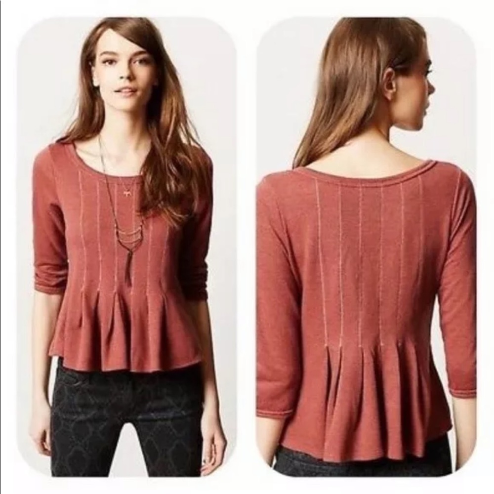 Anthropologie Saturday Sunday Peplum Sweater